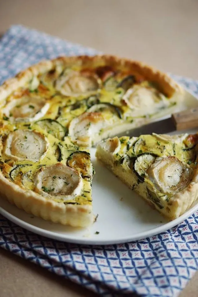 Quiche courgette & chèvre