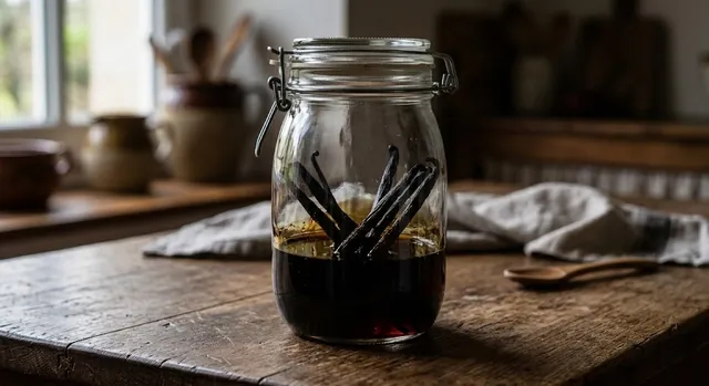 Le bocal de vanille au rhum